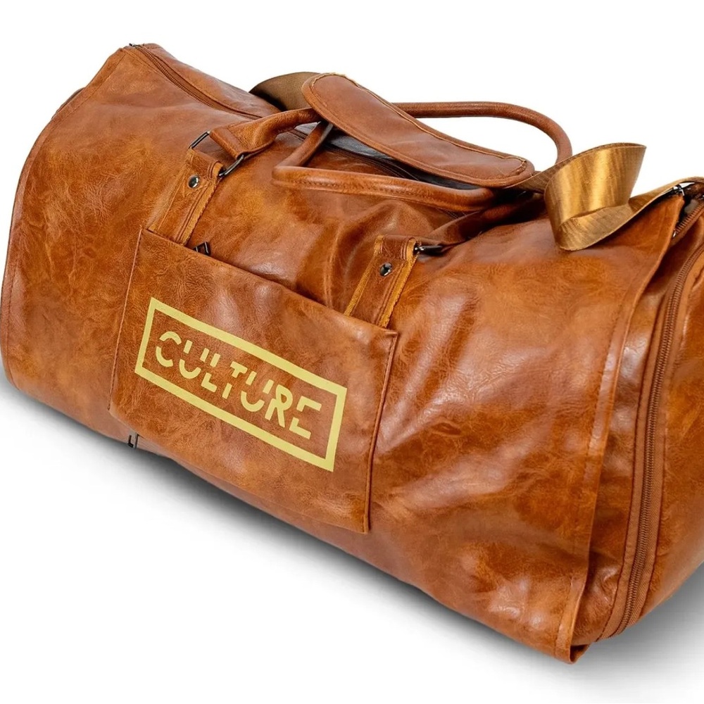 Culture Brown Leather Men's Duffle Bag